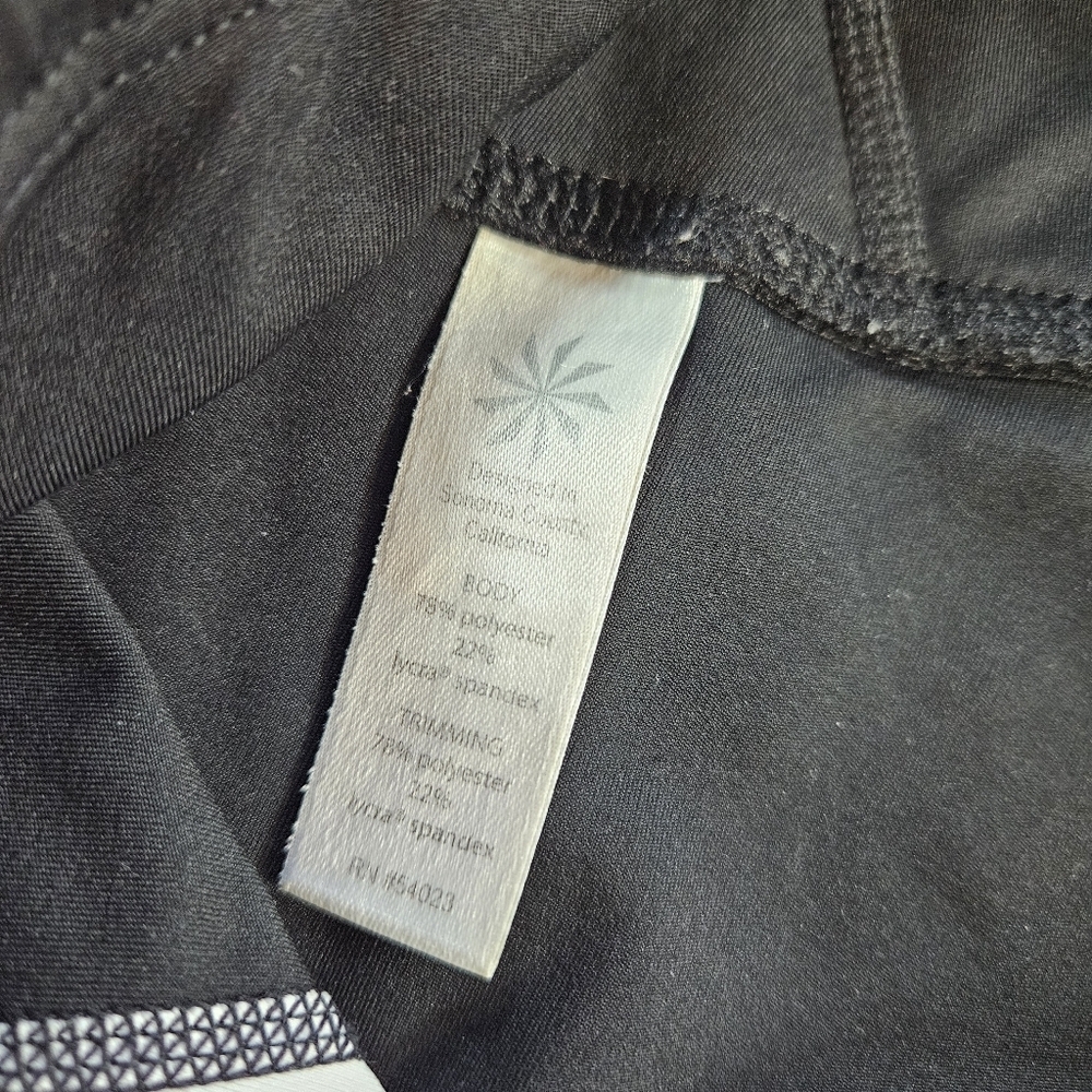 Athleta Capri Leggings XS Black Casual Yoga Geometric #6340 - Picture 5 of 7